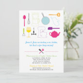 台所シャワーの招待に貯蔵して下さい 招待状 (スタンド正面)