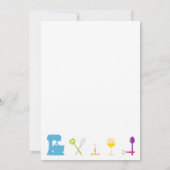 台所シャワーの招待に貯蔵して下さい 招待状 (裏面)