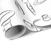 台所スケッチ ラッピングペーパー (ロールコーナー)