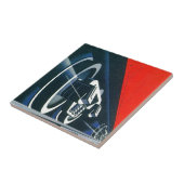 台所タイルの列車のロコモーティブのヴィンテージのアールデコ タイル (側面)