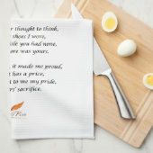 台所タオルかのだれの靴の詩 キッチンタオル (四つ折り)