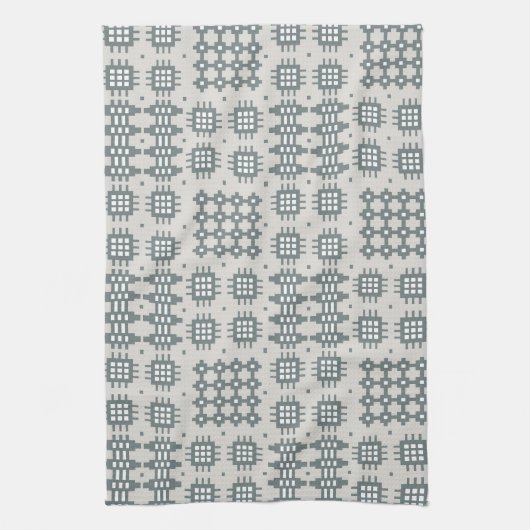 台所タオルのふきんのウェールズのタペストリーのデザインの灰色 キッチンタオル (縦)