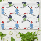 台所タオルのスキーヤー! キッチンタオル (折り畳み)