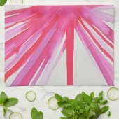 台所タオルのピンクの花! キッチンタオル (折り畳み)