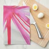 台所タオルのピンクの花! キッチンタオル (四つ折り)