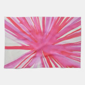 台所タオルのピンクの花! キッチンタオル (横)