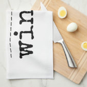 台所タオルのワイン + おもしろいな夕食の勝者 キッチンタオル (四つ折り)