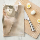 台所タオルの窓の水彩画の陶器 キッチンタオル (四つ折り)