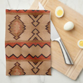 台所タオルの西部編まれた敷物のデザイン南西に キッチンタオル (四つ折り)