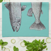 台所タオルの魚の芸術 キッチンタオル (折り畳み)