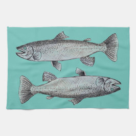 台所タオルの魚の芸術 キッチンタオル