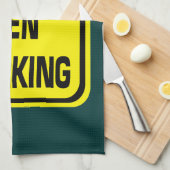 台所タオルを働かせている危険の人 キッチンタオル (四つ折り)