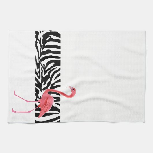 台所タオルシマウマのプリントかフラミンゴ キッチンタオル (横)