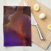 台所タオル抽象芸術の荒天 キッチンタオル (四つ折り)