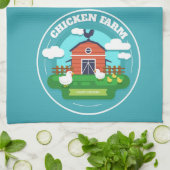 台所タオル鶏の農場 キッチンタオル (折り畳み)