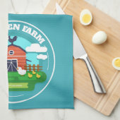 台所タオル鶏の農場 キッチンタオル (四つ折り)