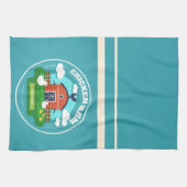 台所タオル鶏の農場 キッチンタオル (横)