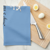 台所タオル-船の名前のいかり キッチンタオル (四つ折り)