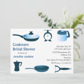台所テーマのブライダルシャワーの招待状 招待状 (スタンド正面)