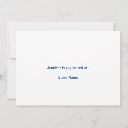 台所テーマのブライダルシャワーの招待状 招待状 (裏面)