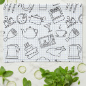 台所パターン4 キッチンタオル (折り畳み)