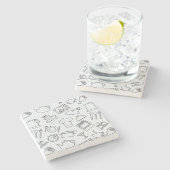 台所パターン4 ストーンコースター (横)