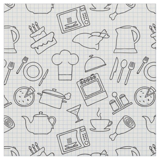 台所パターン4 ファブリック (クローズアップ)