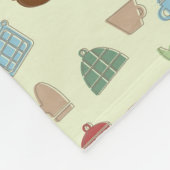 台所パターン フリースブランケット (角)