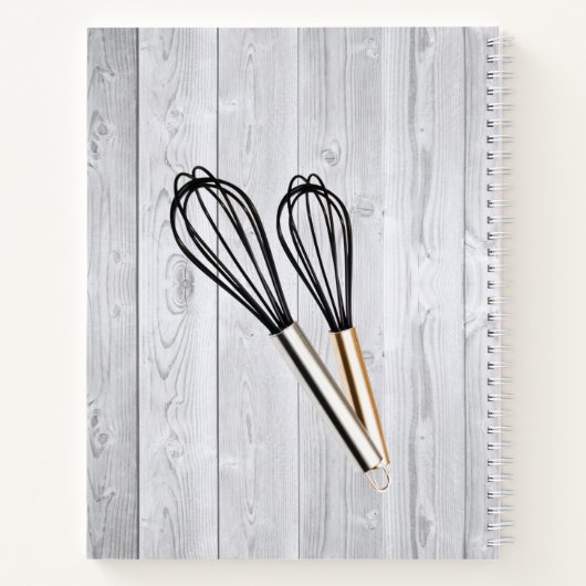 台所パーソナライズされたでささやく素朴 ノートブック (裏面)