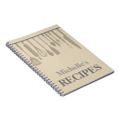 台所パーソナライズされた用品レシピ ノートブック (右側)