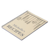 台所パーソナライズされた用品レシピ ノートブック (左側)