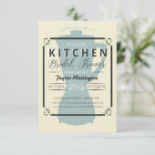 台所ブライダルシャワーの招待状に貯蔵して下さい 招待状 (スタンド正面)