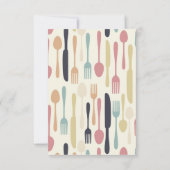 台所ブライダルシャワーの招待状に貯蔵して下さい 招待状 (裏面)