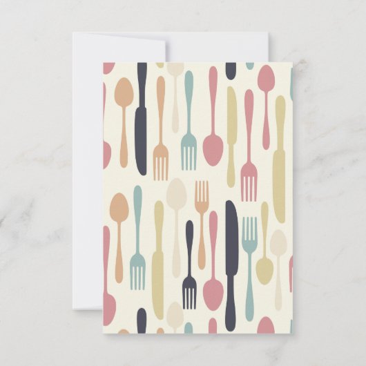 台所ブライダルシャワーの招待状に貯蔵して下さい 招待状 (裏面)