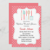 台所ブライダルシャワーの招待状 招待状 (正面/裏面)