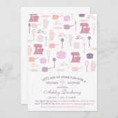 台所ブライダルシャワーは、台所に貯蔵します 招待状 (正面/裏面)