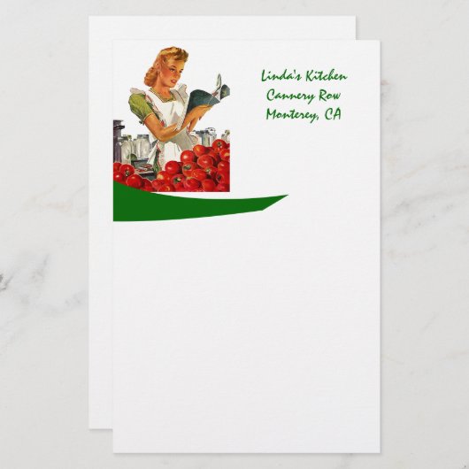 台所レシピの個人的な文房具EZ2Customize 便箋 (正面/裏面)