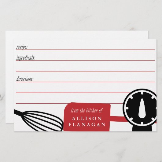 台所レシピの文房具 便箋 (正面/裏面)
