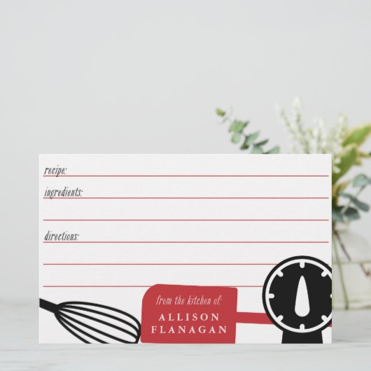 台所レシピの文房具 便箋 (スタンド正面)