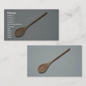 台所仕事のための木のスプーン 名刺 (正面/裏面)