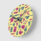 台所供給 ラウンド壁時計 (傾斜)