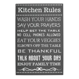 台所印|家族の規則の印|の台所規則 メタルプリント