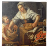 台所場面 タイル (正面)