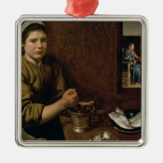 台所場面 メタルオーナメント (正面)