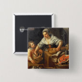 台所場面 缶バッジ (正面&裏面)