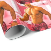 台所大きな塊の赤 ラッピングペーパー (ロールコーナー)