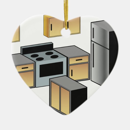 台所家具および電気器具 セラミックオーナメント (正面)