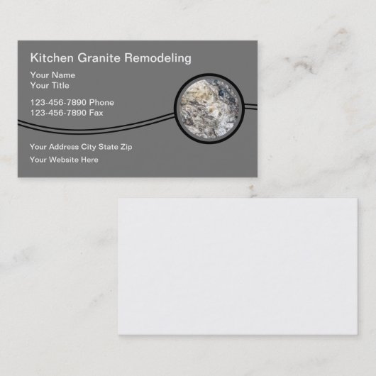 台所改装石名刺 名刺 (正面/裏面)