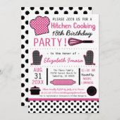台所料理の誕生会 招待状 (正面/裏面)