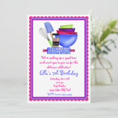 台所料理の誕生日の招待状 招待状 (スタンド正面)